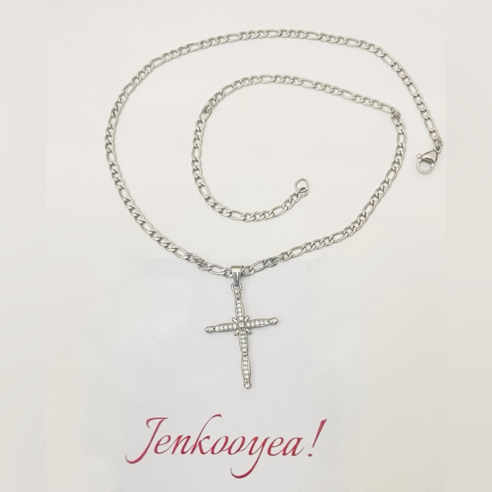 Silver Cross Pendant Necklace